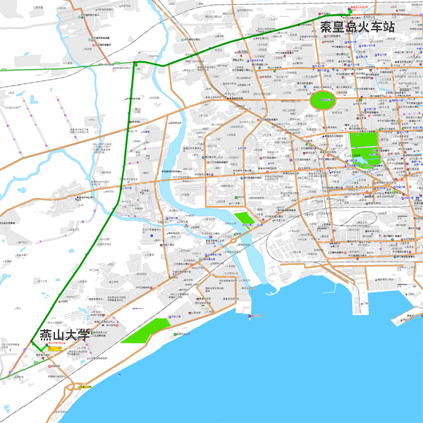 •从秦皇岛火车站可乘34路公交汽车直达•从北戴河火车站可乘6路公交汽车直达•市内6路、12路、32路、34路公交汽车可到达•自驾车可走205过道或河北大街西段到达  